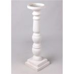 Fa gyertyatartó talpas 38 cm - Fehér