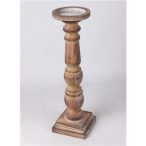 Gyertyatartó fa talpas 38cm - Natúr