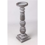 Fa gyertyatartó talpas 48 cm - Szürke