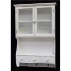 Fa vitrin fiókokkal fehér 83x57cm