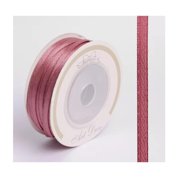 Szatén szalag 3mm/50m - Vintage rose