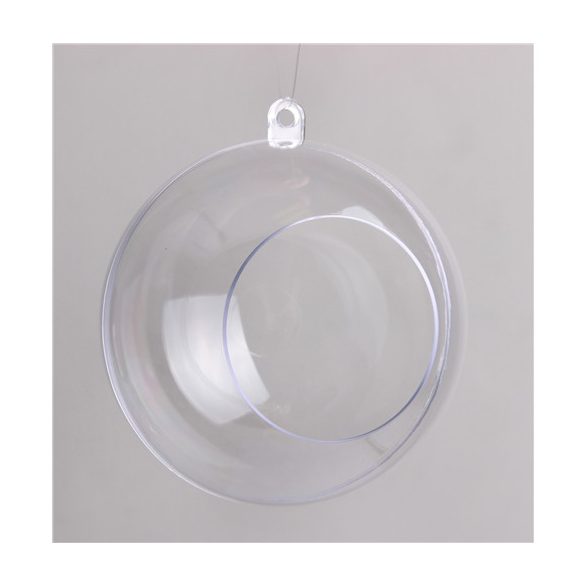 Műanyag pattintós gömb + ablak 8cm