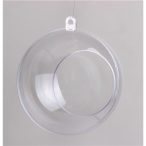 Műanyag pattintós gömb + ablak 12cm