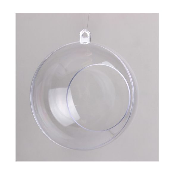 Műanyag pattintós gömb + ablak 12cm