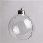 Műanyag pattintós gömb + ezüst akasztó 8cm