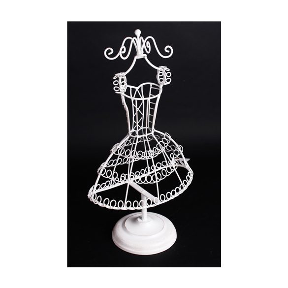 Kovácsoltvas Ékszertartó Hölgy 23x40 cm - Fehér