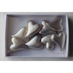 Kacskaszív poly 2,5cm - Ezüst S/8