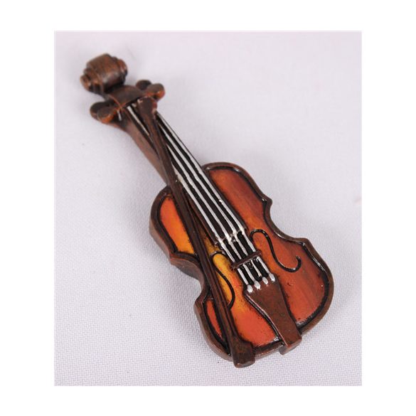 Hűtőmágnes hegedű barna 9*3,4cm
