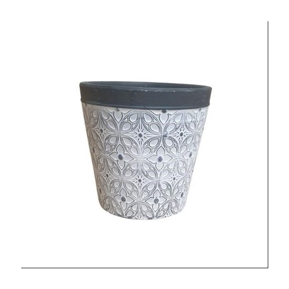 Beton kaspó csillag virág 11 cm - Fekete