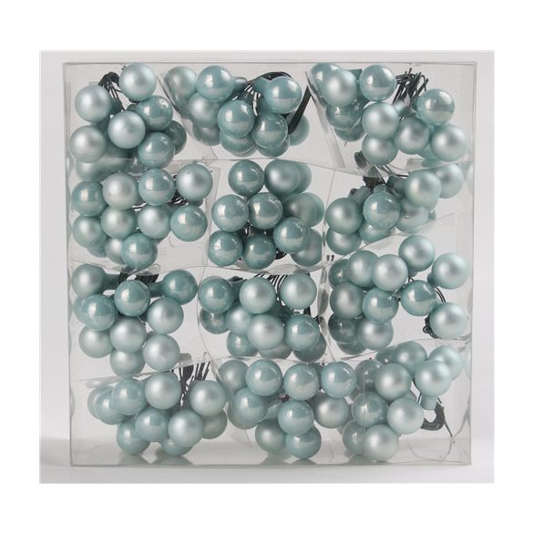 Gömb betűzős üveg pick szett 1,5 cm S/144 - Jégkék