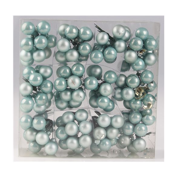 Gömb betűzős üveg pick szett 2 cm S/144 - Jégkék