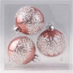 Ü.kd. gömb*3 rosegold+gyöngy 8cm