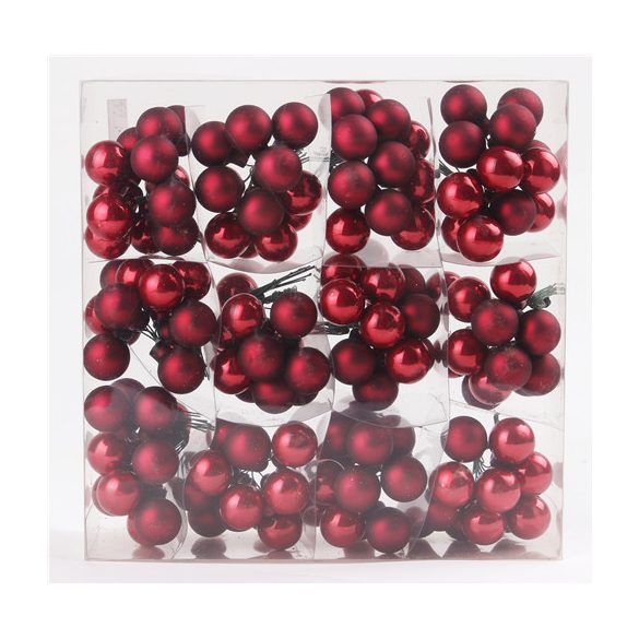 Gömb betűzős üveg pick szett 2,5 cm S/108 - Piros