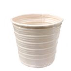 Kaspó bádog csíkos 8x7cm - Rózsaszín