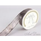 Szatén szalag metál 25mm x 10m - Grafit szürke