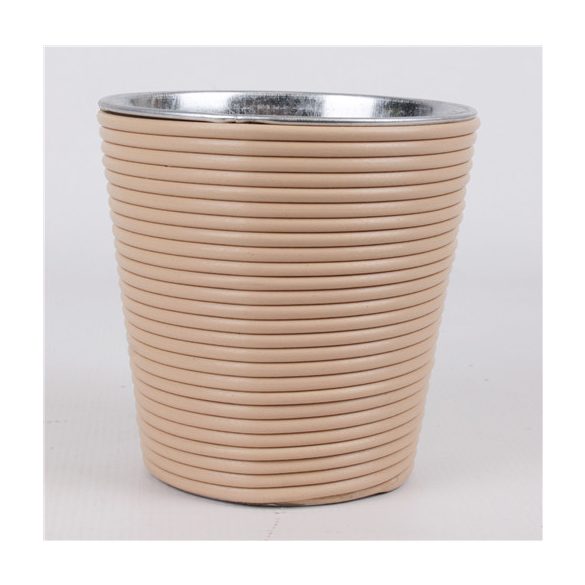 Kaspó bádog 9x13cm - Krém