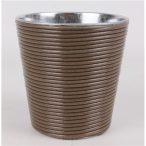 Kaspó bádog 9x13cm - Barna