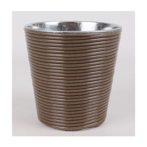 Kaspó bádog 9x13cm - Barna