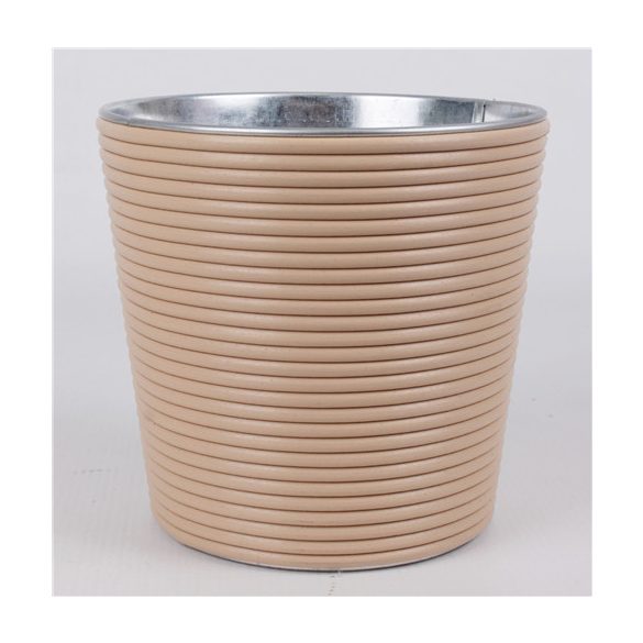 Kaspó bádog 13x15cm - Krém