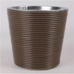 Kaspó bádog 13x15cm - Barna