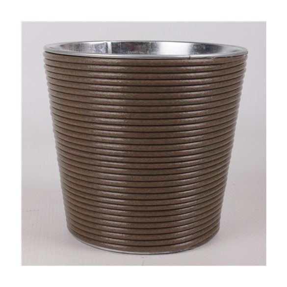 Kaspó bádog 13x15cm - Barna