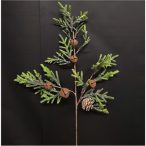 Tobozos fenyőág havas 72 cm