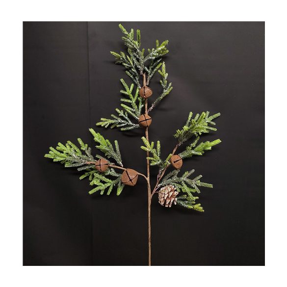 Tobozos fenyőág havas 72 cm