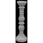 Gyertyatartó fa oszlop égetett 12x40 cm - Szürke