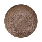 Fa tál kör mintás 35cm - Barna