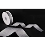 Szatén szalag metál 25mm x 10m - Szálas ezüst