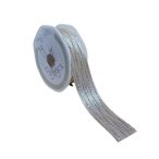 Szalag glitteres pöttyös 25mmx10m - Krém/Arany