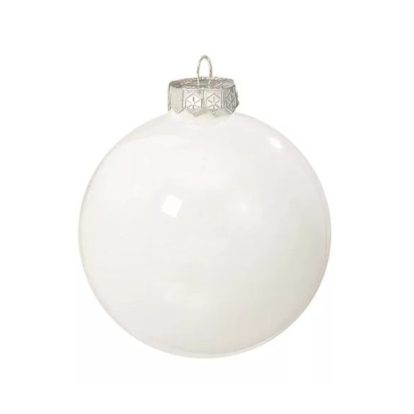 Műanyag gömb 15cm - Fényes fehér