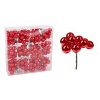   Gömb betűzős üveg pick szett 1,5 cm S/144 - Élénkpiros fényes