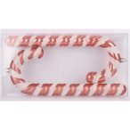 Karácsonydísz sétapálca 25 cm akasztós -  Rosegold S/2