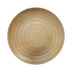 Fa tál kör pöttyös 30cm - Arany glittreres