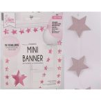 Girland csillag glitteres - Rose gold