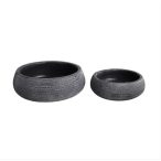 Beton Kaspó Kerek 25x9,5cm -  Szürke S/2