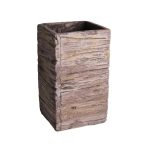 Betonváza kocka oszlop12x20 cm -  Barna