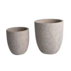 Beton kaspó kerek alakú 14x16 cm - Keki S/2