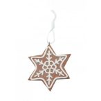 Mézeksalács csillag akasztós agyag 8,5cm