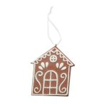 Mézeskalács házikó agyag akasztós 8x10cm
