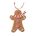 Mézeskalács fiú sállal akasztós  agyag 7,5x10cm