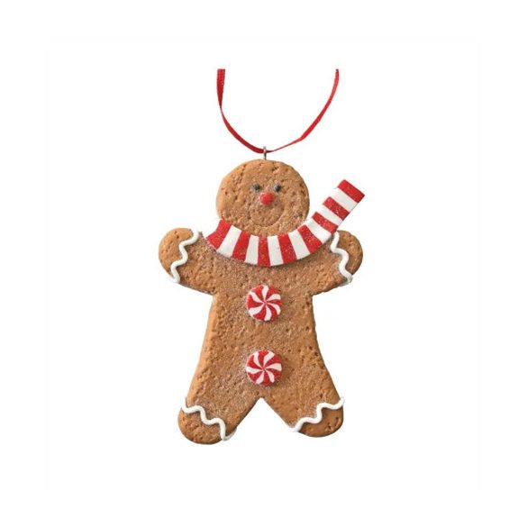 Mézeskalács fiú sállal akasztós  agyag 7,5x10cm