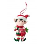 Kobold akasztós táblával agyag 8x11cm