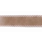Szatén szalag 10mm/22m oldal csíkos - Bézs