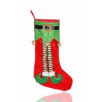 Dekor akasztós csizma minalóáb 50 cm - Piros/Zöld