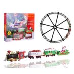 Vonat karácsonyi 3vagonnal zenél+világít 89cm