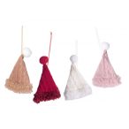 Dekor akasztós kötött szőrös sapi - 4 színben