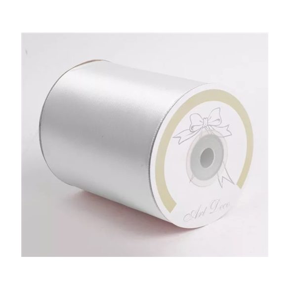 Szatén szalag 100mm/25m - Fehér