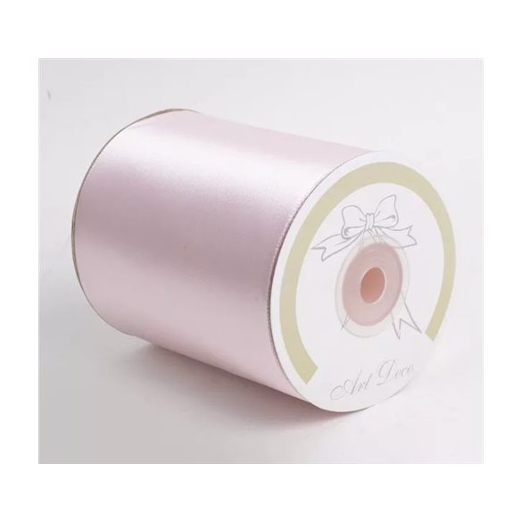 Szatén szalag 100mm/25m - Halvány rózsaszín